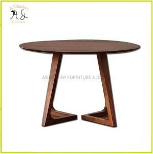 Customized Professional Modern Living Room Solid Wooden Round Table