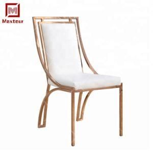 Latest Modern Living Room Chair Stainless Steel Banquet Hall Dining Chairs