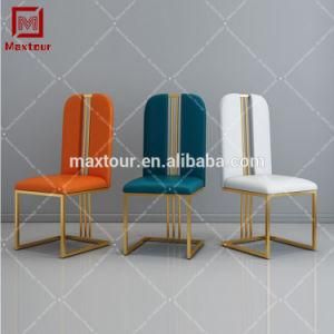 Simpleness Style Upholstered Stainless Steel Dining Chair for Wedding Sell by Chinese Factory with High Quality