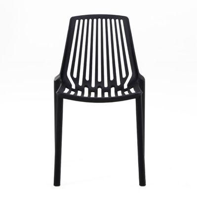 Hot Sale Nordic Coffee Dining Chair Black Sedie Plastic Hotel Lobby Waiting Chair PP Rattan Chair