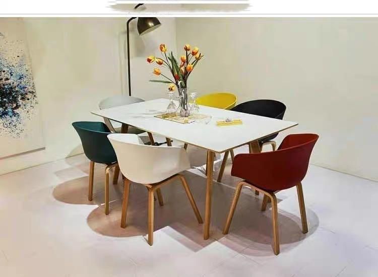 Restaurant Furniture Colorful Metal Legs Cheap Plastic Dining Chair