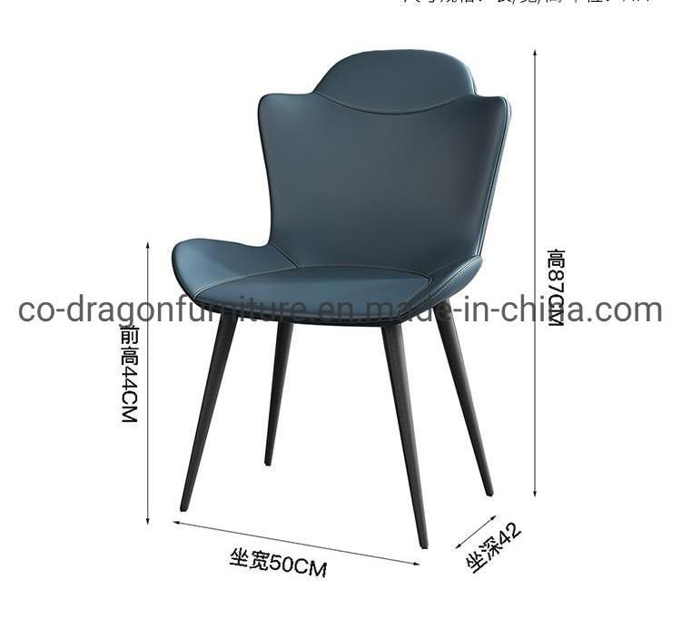 Fashion New Design Wholesale Metal Dining Chair with Leather Seat