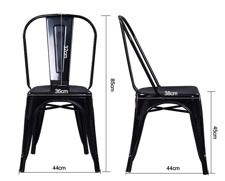 Classic Design Industrial Style Vintage Metal Dining Chair