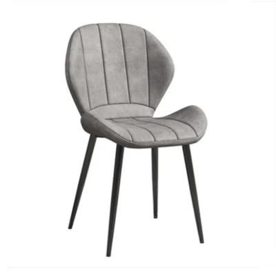 Italian PU Synthetic Leather Upholstered Restaurant Dinner Cafe Design Hotel Restaurant Chair Modern Green Velvet Dining Chair