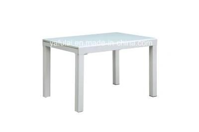 Factory Customized MDF with Glass Extension Dining Table Restaurant Furniture