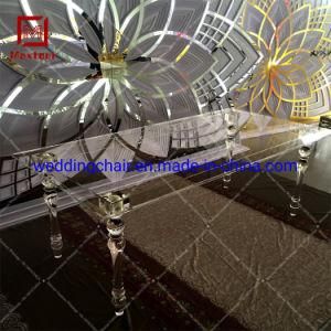 2019 Hot Sale Event Banquet Dining Furniture Clear Acrylic Wedding Bridal Table