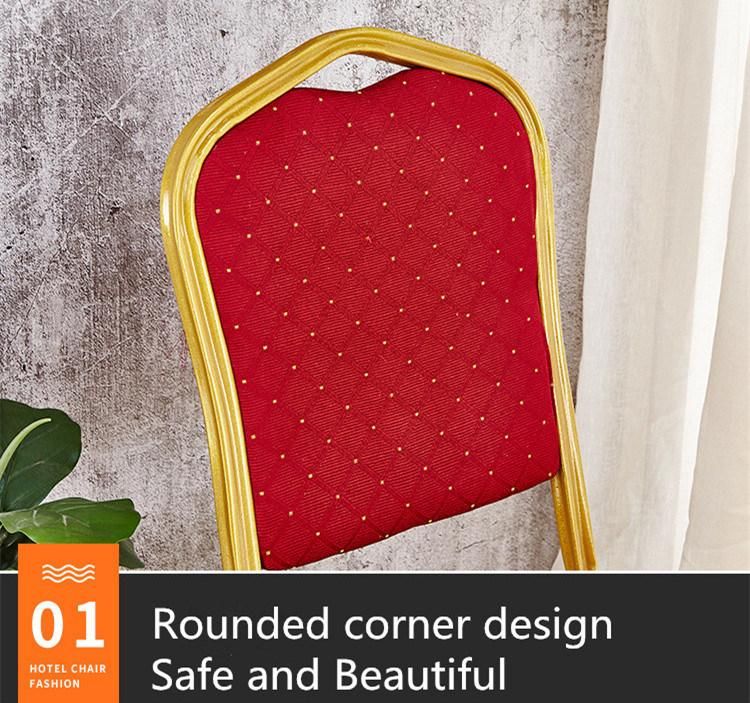 Wholesale Stackable Metal Hotel Wedding Armless Dining Silla Banquet Chair