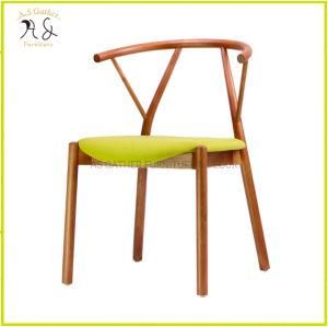 Modern Tree Branch Backrest Design Wooden Restaurant Armchair