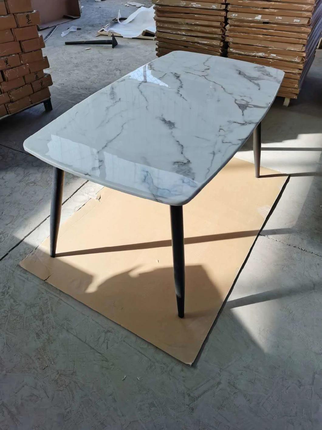 Factory Direct New Style Nordic Dining Tables and Chairs Combination Light Luxury Furniture Table