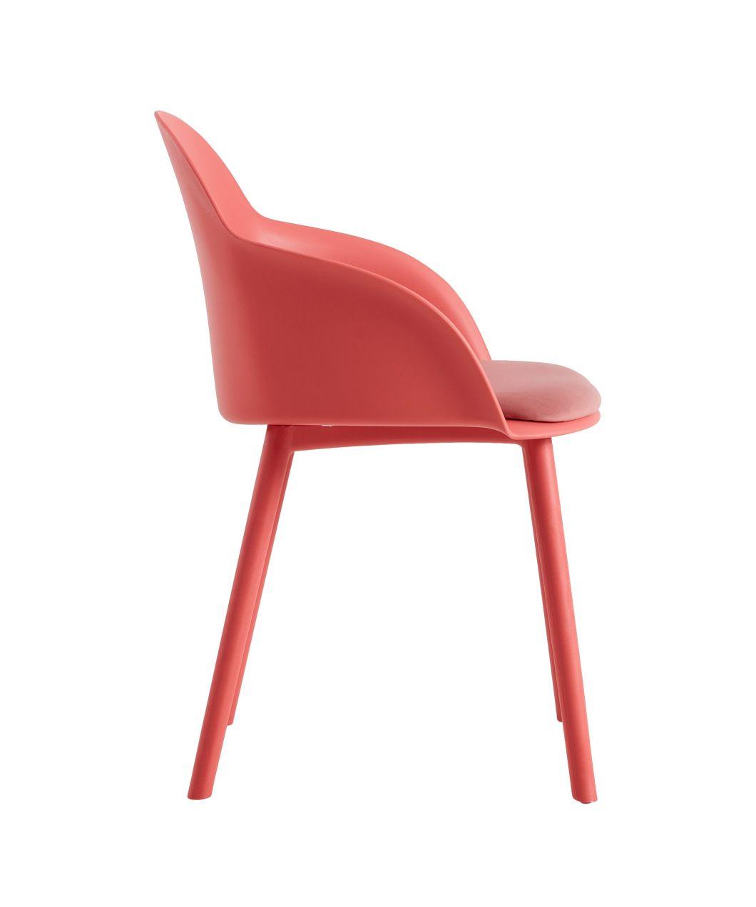 Factory Free Sample Nordic Design Cafe Plastic Chair Living Room Rest Chair Stackable Dining Chair
