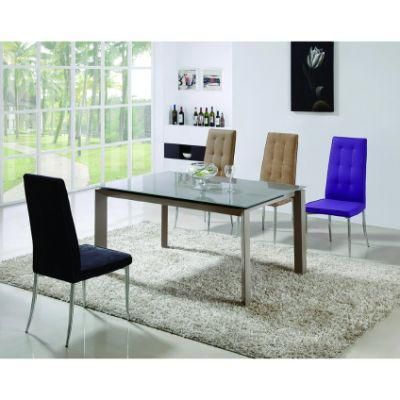 Italian Royal Tempered Glass Furniture Style Luxury Decoration Dining Table