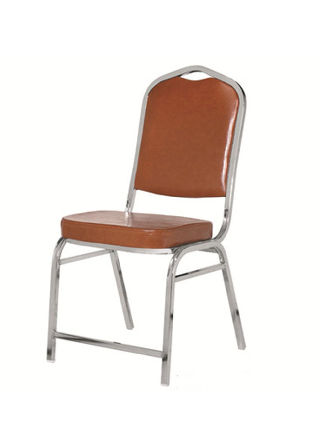Popular Style Metal Armless Footrest Hotel Dining Silla Banquet Chair