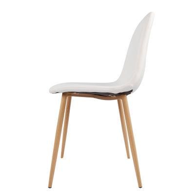 Best Seller Low Price Modern Design Metal Legs Fabric Upholstered Dining Chairs for Dining Room on Sale
