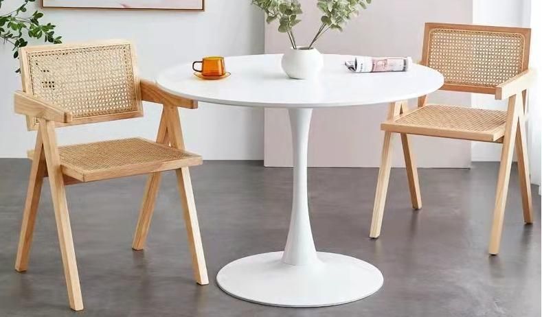 Solid Wood Rattan Chair Suitable for Dining Room, Living Room