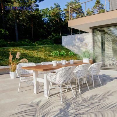 Outdoor Leisure Patio Rattan Dining Table Set Chair