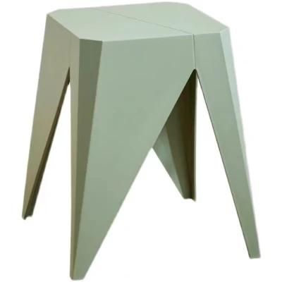Home Furniture Simple Leisure Square Stools Colorful Stacking Plastic Stool