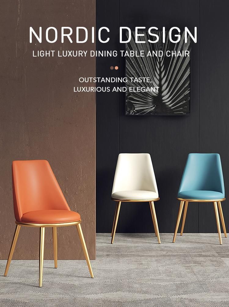 Metal Legs Italian Design Living Room Hotel Restaurant Dining Chair