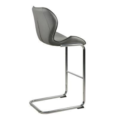 Provide Customized Services Home Furniture Modern Nordic Style PU Bar Chairs with Chrome Legs