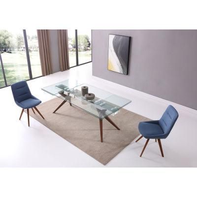 Morden Adjustable Wooden Legs Dining Table