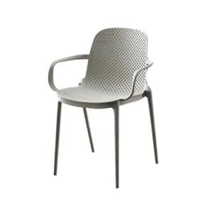 Modern Simple Style PP with Armrest Living Dining Room Chair