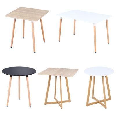 Nordic Design Home Furniture Set Modern Kitchen MDF Comedores 4 Sillas Wood Square Dining Table with Chairs