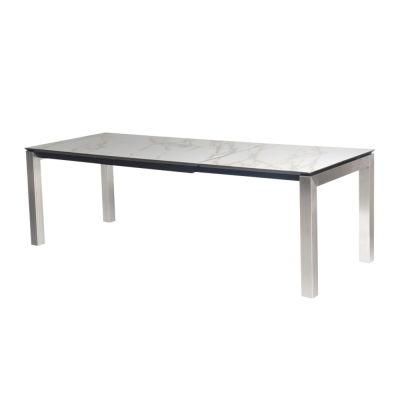 2018 New Iron Glass Dining Table Modern Furniture
