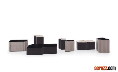 New Design Furniture Factory Short Wood Leg Coffee Table Shaped Marble Table Marble Tabletop Lou Coffee Table