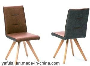 Hot Selling Semi-PU Dining Chair with Wood Leg