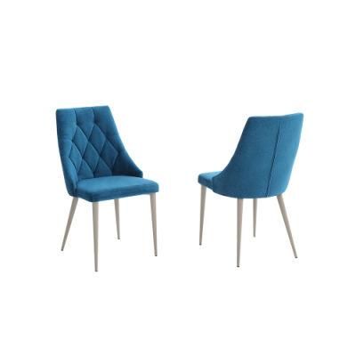 Modern Dining Room Sets Home Hotel Metal Fabric Dining Chair