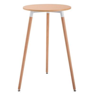 Contemporary Round Cocktail Tables Portable High Top Wood Bar Table Home Bar Commercial Bar Counter Table for Outdoor Modern Wine Cellar