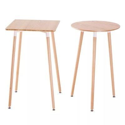 Home Bars Table Counters Wood Grain Indoor Small Round Bar Table for Hotel or Bar or Shops