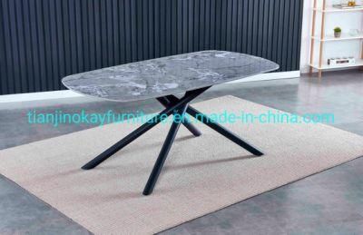 Hot Selling Furniture Restaurant Marble Top Dining Table Rectangular Dining Table Ceramic Top Dining Table