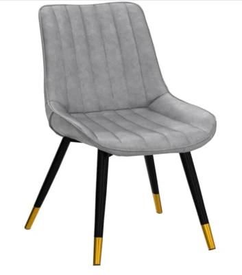 Upholstered Crazy Horse Leather Hotel Restaurant Cafe Dining Chair