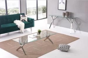 Modern Rectangle Tempered Glass Side Table