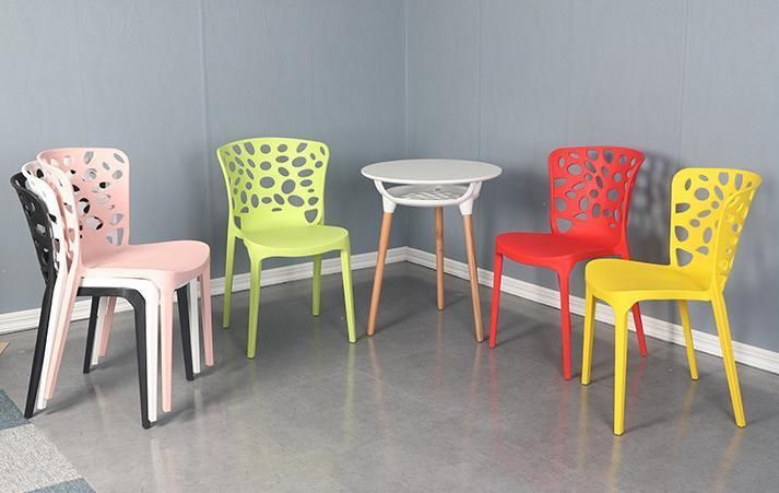 Polypropylene Chair Cyan Dining Room English Sillas Restaurant Bar Plastic Dining Chair Without Cushion