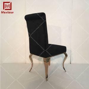 Colorful Velvet Restaurant Furniture Dining Chair with Golden Base