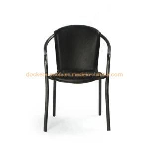 Factory Direct Sale Vintage Furniture Leather Industrial Style Dining Chair