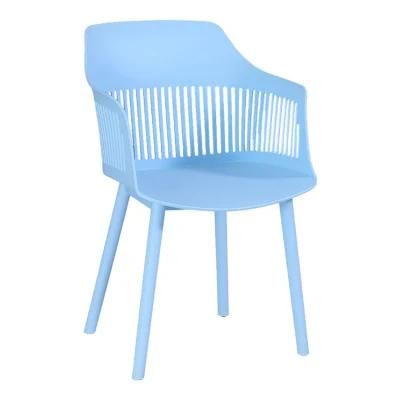 2022 Colorful Modern Restaurant Kitchen Cafe Design Sillas Plasticas Chaise Stackable Dining Plastic Chair