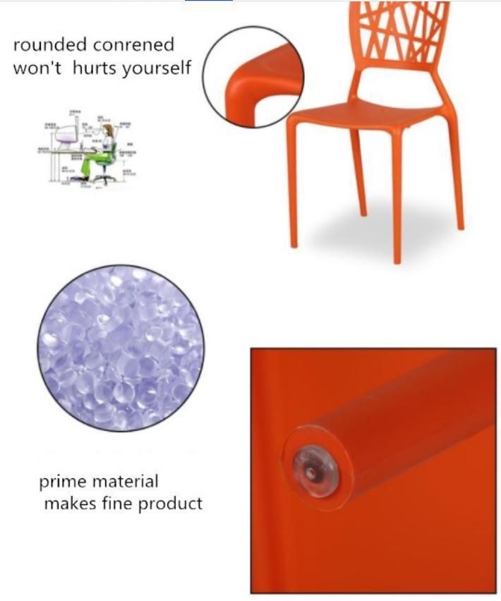 China High Quality Back Breathable Colorful Dining Stackable Plastic Chairs