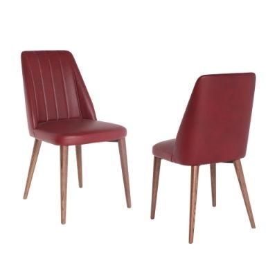 Leather Upholstered Dining Chair with Arms