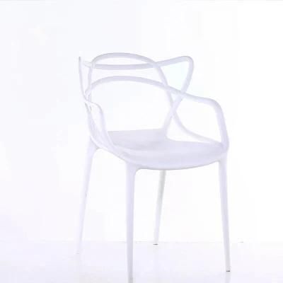 Wholesale Dining Room Furniture Restaurant Arm PP White Plastic Chair Dining Chair