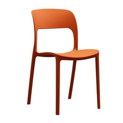 Stackable Modern Geometry Dining Chair 200 Kgs for Heavy Person Outdoor Plastic Furniture Chaise White Fancy Dining Room Chairs