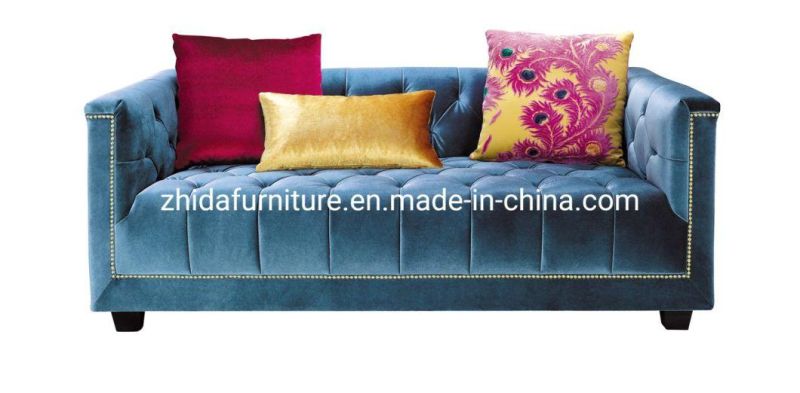 American Style Living Room Furniture Modern Fabric Sofa for Hotel Lobby Public Area