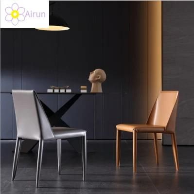 Home Modern Simple Desk Makeup Coffee Chair Nordic Light Luxury Leather Dining Chair