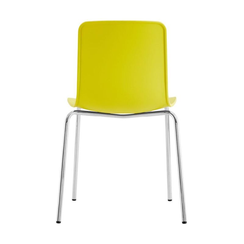 Hot Sale Modern Luxury Nordic Home Kitchen Restaurant Cafe Silla Dining Plastic Chairs with Leather Cushion