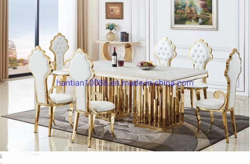 Moon Design Back Metal PU Leather Wedding Hotel Restaurant Dining Chair