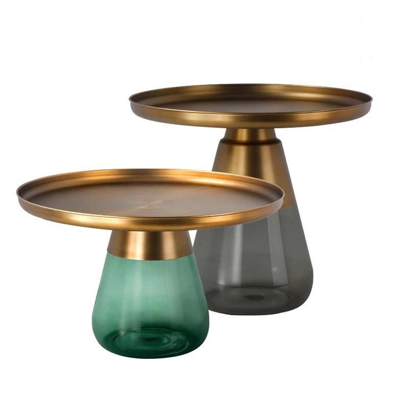 Office Furniture Metal Countertop Yellow Glass Table