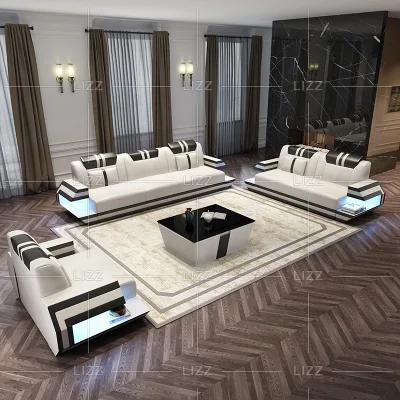 Luxury White Genuine Leather Home Sofa Set 3 Seater Leisure Couch Living Room Office Hotel Modern Furniture