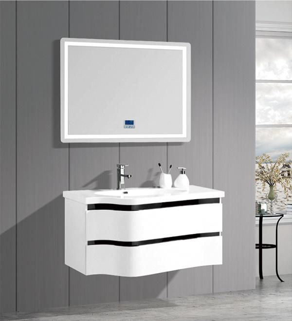 Modern Wall Mounted Hotel Style PVC Bathroom Cabinet Bathroom Vanity