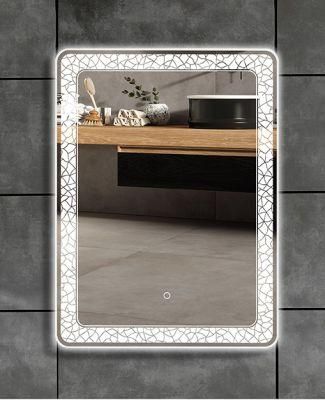 CE Approved Wall Mounted Rectangle Bathroom Beveled Mirror